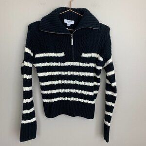 La Ligne x Target Black & White 3/4 Zip Long Sleeve Sweater XXS - NEW